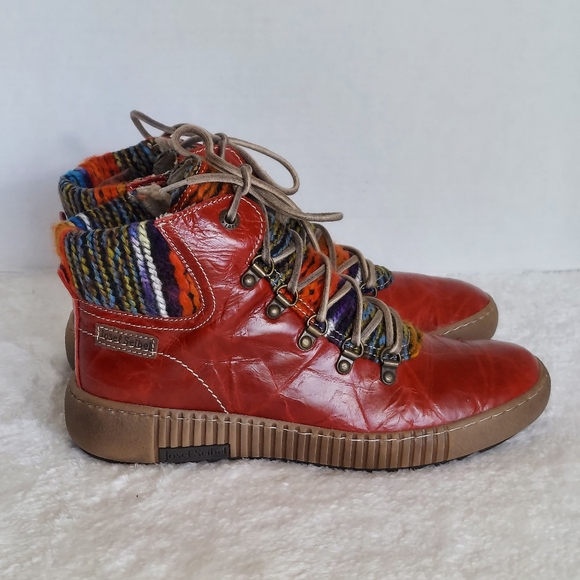 Josef Seibel Shoes Josef Seibel Hibiscus Red Leather Maren Ankle